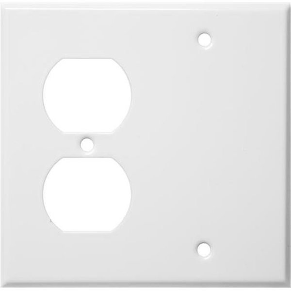Doomsday Stainless Steel Metal Wall Plates 2 Gang 1Duplex 1Blank White DO390348